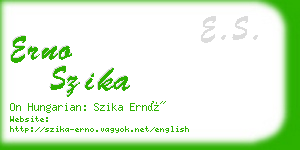 erno szika business card